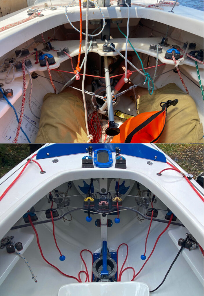Cockpit before & after